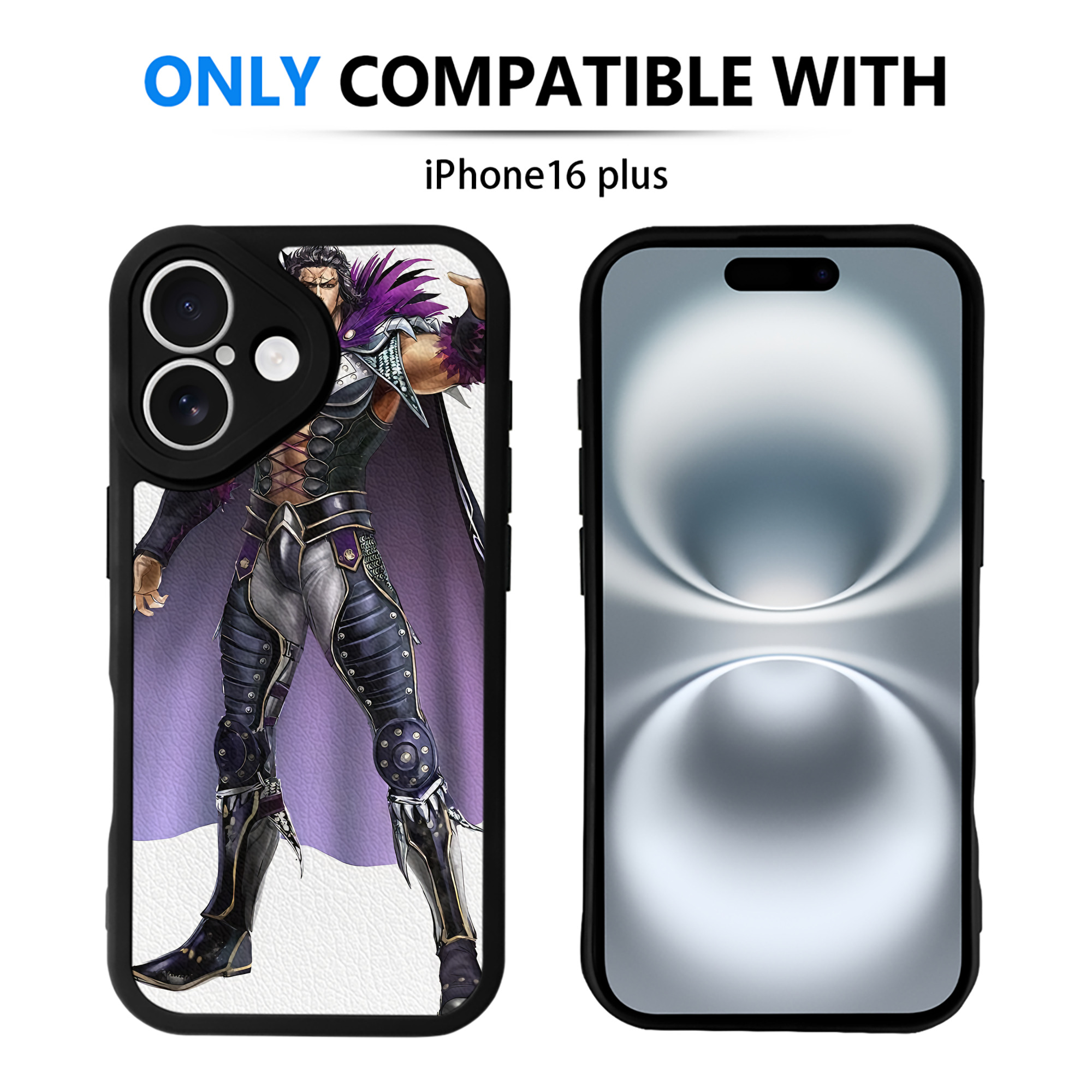 （画像用） 北斗の拳 Fist of the North Star 【iPhone 16シリーズ対応】シリコンスマホケース（レザー調） 材質：シリコン